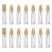 20 Pack Set 10ML Protable Refill Bulk Atomizer Spray Travel Perfume Bottle Hydrating Empty Bottle (Gold Caps)