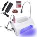 5 in 1 Professional 30000rpm Electric Nail Drill Machine 48_96W UV LED Nail Lamp for Gel Nail Polish  Nail Dust Collector for Acrylic Nails Manicure  Nail Dryer with 360  Desk LED Lamp in Salon & Home 14 Piece Set