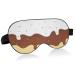 Sleep Mask Light Blocking Ice Cream Melted on Wafer Eye Mask for Sleeping with Adjustable Strap Soft Lightweight Eye Cover Blindfold for Men Women Work Travel Naps
