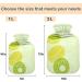 Naanle Kiwifruit Lemon Heat Bottle - 1L Transparent Hot Water Bottle for Bed Hand & Foot Warmer | Pain Relief & Cold Therapy | International Shipping - Buy Online on GoSupps.com