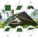 KALINCO Waterproof Camping Tarp 10X12FT Hammock Rain Fly Tent - Lightweight & Compact for Backpacking/Hiking - Green - Buy Online on GoSupps.com