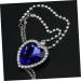 COLLBATH Shaped Necklace Heart Plated Blue Women Alloy Royal - Buy Online on GoSupps.com