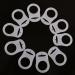 Pack of 10 Baby Pacifier Holders | Soft Silicone Clip with Ring Buttons - White - Buy Online on GoSupps.com