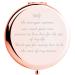 Fnbgl Travel Makeup Mirror Inspirational Gift Birthday Gift Ideas for Women Personalized Compact Pocket Makeup Mirror Gift for Sister Friends Girls Daughter Rose Gold Rose Gold Strongest Women