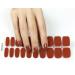 Foyute Semi Cured Gel Nail Strips 20 Pcs Soft Self-Adhesive Gel Nail Polish Wraps Sticker for Salon-Quality Manicure Set Long Lasting Easy to Apply & Remove Nail File & Wooden Stick (Burgundy A) - Buy Online on GoSupps.com