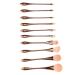 10pcs Pink Gold Makeup Brush Set - Face & Eyeshadow Brushes for Powder Cream & Liquid Makeup - Buy Online on GoSupps.com