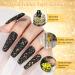 MIZHSE Gold Glitter Top Coat Gel Nail Polish - Sparkling Soak Off UV LED Gel for Salon & DIY Manicure - 10ml E-Gold Sequins Christmas Nail Decor - Buy Online on GoSupps.com