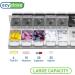 EZY DOSE Push Button 7-Day Pill Organizer Box - Black & White AM/PM with Lids - 1 Count (Pack of 1) - Buy Online on GoSupps.com
