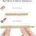 Arqumi Retractable Lip Brush Set - Portable Travel Lip Liner Applicators for Women & Girls, Lightweight Design with Protective Lid - 2PCS Black & Gold - Buy Online on GoSupps.com