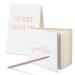 3pcs Wedding Guest Book Set White Wedding Memory Book Wedding Registry Guestbook with Pen and Hard Cover Cherished Modern Script Wedding Book Blank Pages for for Wedding Baby Shower Birthday