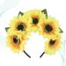 Healeved Yellow Sunflower Headdress Hawaiian Hair Simulate Flower Headband Holiday Photo Props - Buy Online on GoSupps.com