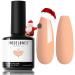 Modelones gel nail polish orange 15ml spring pastel soft light light orange soac off gel polish shellac nail polish for UV/LED nail lamp Long -lived French manicure nail light summer high -gloss smooth