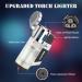 Torch Lighter 2 Pack Triple Jet Lighter Refillable Butane Lighter Fluid Gas Lighter 3 Flame Windproof Lighter--Butane Not Included (Black  Silver) - Buy Online on GoSupps.com