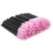 G2PLUS 100 PCS Disposable Silicone Eyelash Brushes Black and Pink Silicone Mascara Wands Silicone Eyelash Spoolies for Eye Lash Extensions 100 Count (Pack of 1) Black and Pink