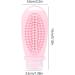 Travel Size Silicone Shampoo Bottle with Brush - Portable Leakage-Proof & Non-Slip Handle - Light Pink | Perfect for On-the-Go Use - Buy Online on GoSupps.com