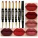 6Pcs Red Lip Liner and Lipstick Lip Stain Gift Set - Long Lasting Matte Color Stay - 24 Hour Wear - 6 Count Pack - DNM Dark Deep Red Nude - For Women - Buy Online on GoSupps.com