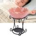 Ceramic Candle Oil Burner - Indoor Aroma Furnace for Essential Oil & Incense (Pink) | Best Aromatherapy Accessory - Buy Online on GoSupps.com