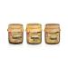 Set of 3 x 280 g containers, raspberry, strawberry and peach jam, for desserts and breakfasts, without colours or preservatives, Portuguese gourmet product