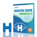 Mouth paving sleeping 60 pieces of H-shape Mouth Tape for Sleeping Anti Schnarch Sleeping Paving and Mouth Tape helps against snoring and develops nasal breathing habits (blue)