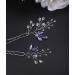 Lavender Crystal Bridal Wedding Hair Pins - JWICOS Bridal Hair Accessories Pack of 2 - Buy Online on GoSupps.com