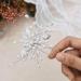 Handcess Bride Wedding Pearl Hair Pins Silver Leaf Headpieces Crystal Bridal Hair Accessories for Bride and Braidesmaids - Buy Online on GoSupps.com