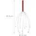 Relaxdays Head Massager - 12 Arm Metal Head Scratcher for Ultimate Relaxation - Red - Buy Online on GoSupps.com