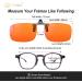 Goiteia Nightfall Orange Clip On Glasses | Blue Light Blocking for Better Sleep | Anti Eye Strain for Computer and Gaming | Flip Up Design - Buy Online on GoSupps.com