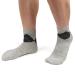 1 paire Hommes Argyle Prints Hydratant Adoucir Skin Cracked Gel Chaussettes Gris clair Gris