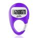 iGANK Simple Walking Pedometer 3D Step Counter for Men Women Kids Purple
