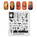 Kads Halloween-Nagelplatte Nagel stamp stencil nail art stamping kits with pumpkin spirit skipping bat picture plates for DIY decoration (HA004) CH004