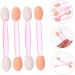 MUSISALY 100pcs Eye Shadow Stick Double Ended Makeup Brush Sponges Makeup Comestic Mini Para Emulsion Pink 6.20X0.50X0.50CM Pink - Buy Online on GoSupps.com