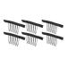 100 Stainless Steel Wigskamm Clips - 6 Teeth Hair Extensions Black Clip with Cloth for Hair Parts Cap - Buy Online on GoSupps.com