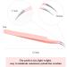 Tweezers for Eyelash Extension Professional Pink Stainless Steel Curved Tip Professional Eyelash Tweezers Striped FADVAN (Bending with Small Angle) Bending with Small Angle Pink - Buy Online on GoSupps.com