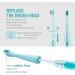 Vekkia Kids Electric Toothbrush Replacement Heads - 4 Pack, 3D Curved Soft Bristles for Gentle & Efficient Cleaning, Blue - Buy Online on GoSupps.com