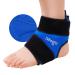 Newgo fleece cooling pads ankle cooling belt ankle cooling cuff cooling socks for pain relief ice cold for foot injuries ankle swelling sprains (dark blue) black