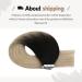Moresoo 24 Ombre Tape In Hair Extensions - #1B Black, Ash Blonde & Platinum Blonde, 100g, 40PCS - Buy Online on GoSupps.com