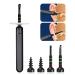 Ear Wax Removal Kit Smile-Aid Ear Cleaner Ear Wax Remover Tool for Kids and Adults Ear Cleaning Kit with Barrier Plate Design for Safe Use 5 Silicone Heads for Dry and Wet Ear Canal Black