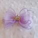 FEIFEI'S BOW Princess Chiffon Diamond Crown Unicorn Hair Clip - Purple with crown - Buy Online on GoSupps.com