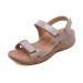 Creev women sandals summer wedge leisure shoes open toes sandals soft trip outdoor flop flops fashion sandals red 36eu (flesh 38eu) flesh 36eu
