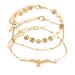 COLLBATH 3pcs Bracelets Bracelet Gold Chain Bracelet Women Lady Bracelet Wristband Friendship