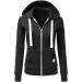 Anjikang Women's Striped Zip Up Hoodie | Oversized Hooded Sweatshirt Jacket with Drawstring | Long Sleeve Coats with Pockets - Buy Online on GoSupps.com