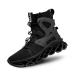 Hello MrLin Men's Running Shoes Non Slip Athletic Tennis Walking Blade Type Sneakers Hip Hop 11 Black&white