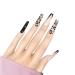 Black Leopard Extra Long Nude Coffin Press on Nails - 24PCS Luxury Acrylic Glossy False Nails for Women and Girls - Buy Online on GoSupps.com