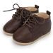 Sonsage Infant Baby Classic PU Leather Loafers Brogue Oxford Dress Shoes - Deep Brown (3-6 Months) - Buy Online on GoSupps.com