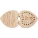 Baby Teeth Keepsake Organizer - Heart-shaped English Wooden Box with Individual Holes for Primary Teeth - Kids Tooth Save Box - Buy Online on GoSupps.com