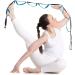 Yoga Stretch Strap with 10 Loops for Athletes and Dancers - Multi-Grip Fitness Pilates Belt in Black Blue - Buy Online on GoSupps.com