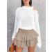 LAEMILIA Womens Elastic Waist Flared Short Skirt | Floral Print Mini Skater Skirt XL | Khaki Pleated Skirt - Buy Online on GoSupps.com