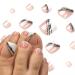 diduikalor Pink French Press on Toenails Short with Rhinestone Design Fake Toenails Square False Toenails Glossy Full Cover Acrylic Nails Design Stick on Toenails Instant Soild Clip on Toenails for Women and Girls 24Pcs ...