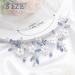 IYOU Crystal Wedding Hair Vine Flower Navy Blue Headband Rhinestone Bridal Hair Accessories for Women - Buy Online on GoSupps.com