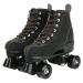 Roller Skates for Women High Top Suede Roller Skates Shiny Light Up Four Wheels Double Row Roller Skates for Men with a Shoes Bag black 37